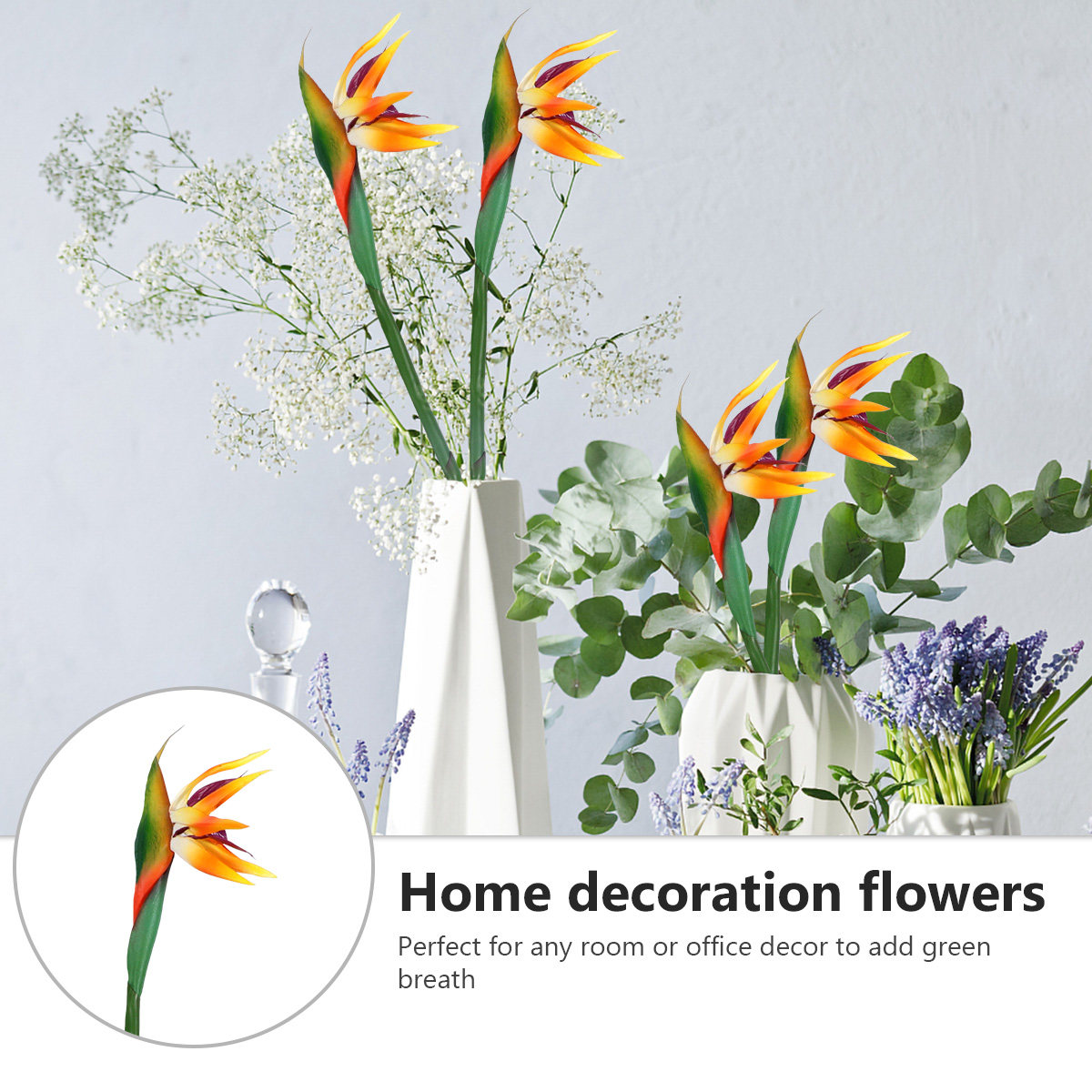 زهرة ستريليتزيا اصطناعية بملمس - مراجعة Bird Paradise Strelitzia وسعره