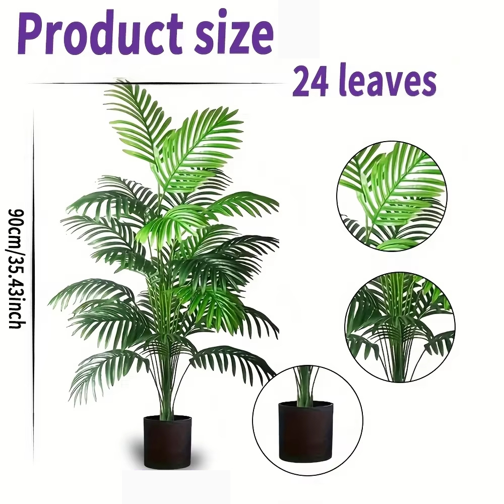 24 ورقة أريكا النخيل نباتات اص - مراجعة Ficus Lyrata Tree وسعره