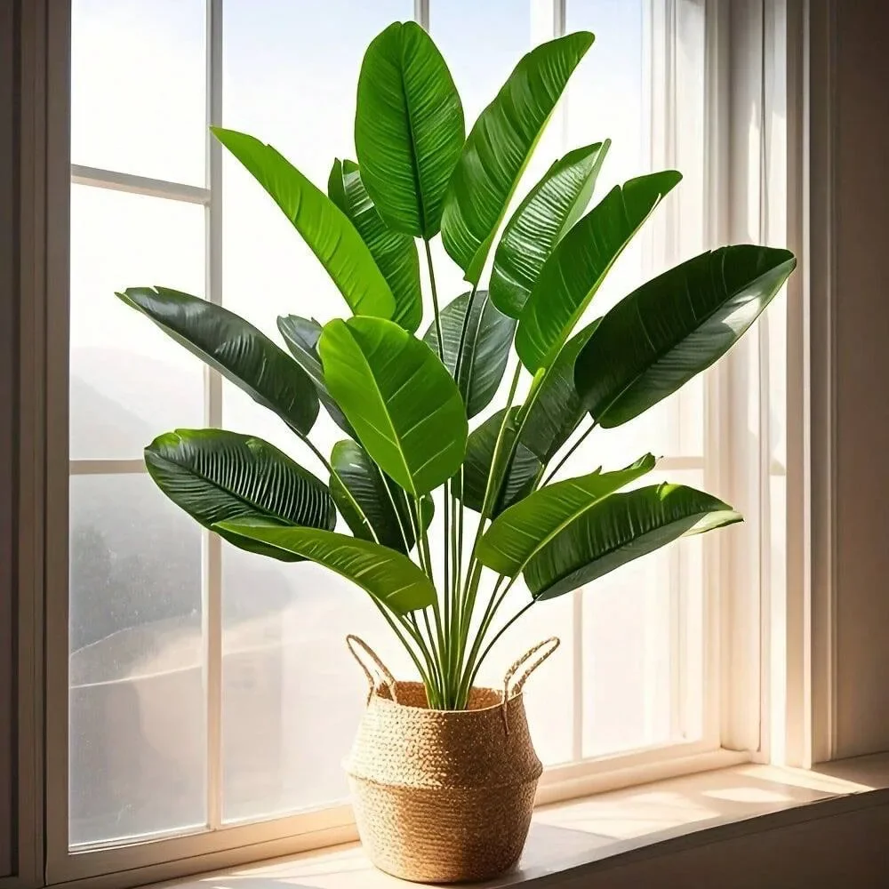1 قطعة 18 أوراق نباتات اصطناعي - مراجعة Ficus Lyrata Tree وسعره