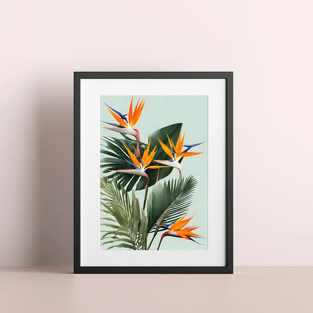 فنون جدارية على شكل طائر الجنة - مراجعة Bird Paradise Strelitzia وسعره